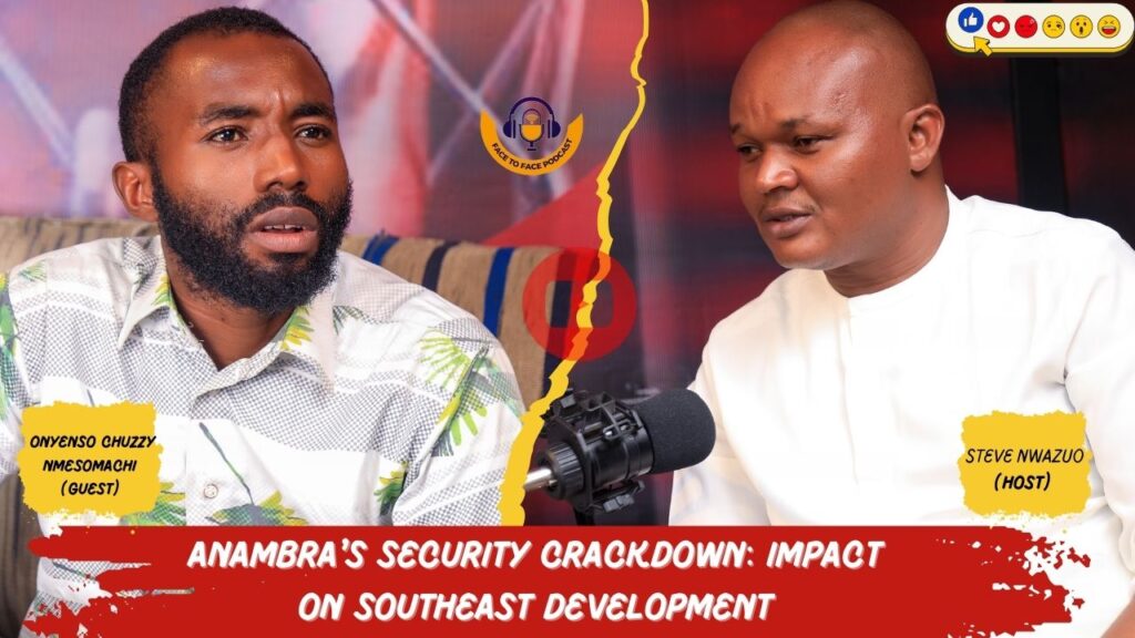 Onyenso Chuzzy Discusses "Anambra Security Crackdown: Impact on South East Development" on FaceToFace TV