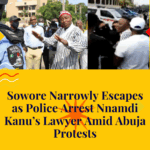 Sowore Narrowly Escapes as Police Arrest Nnamdi Kanu’s Lawyer Amid Abuja Protests