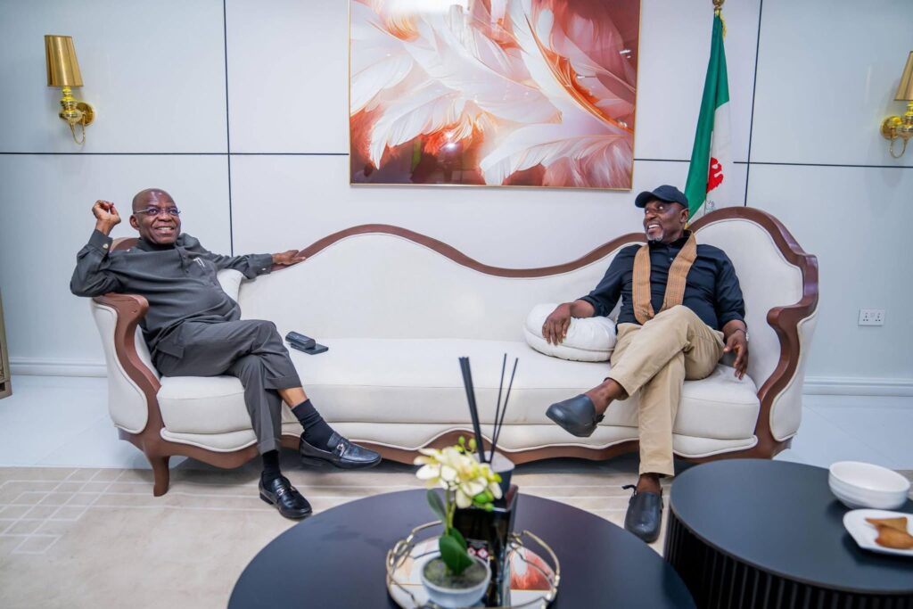 POLITICAL COURTESY AND STRATEGIC ALLIANCE: SENATOR ROCHAS OKOROCHA HOSTS GOVERNOR ALEX OTTI IN ABUJA